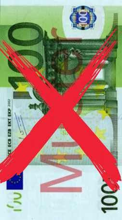 Fälschung 100-Euro-Banknote