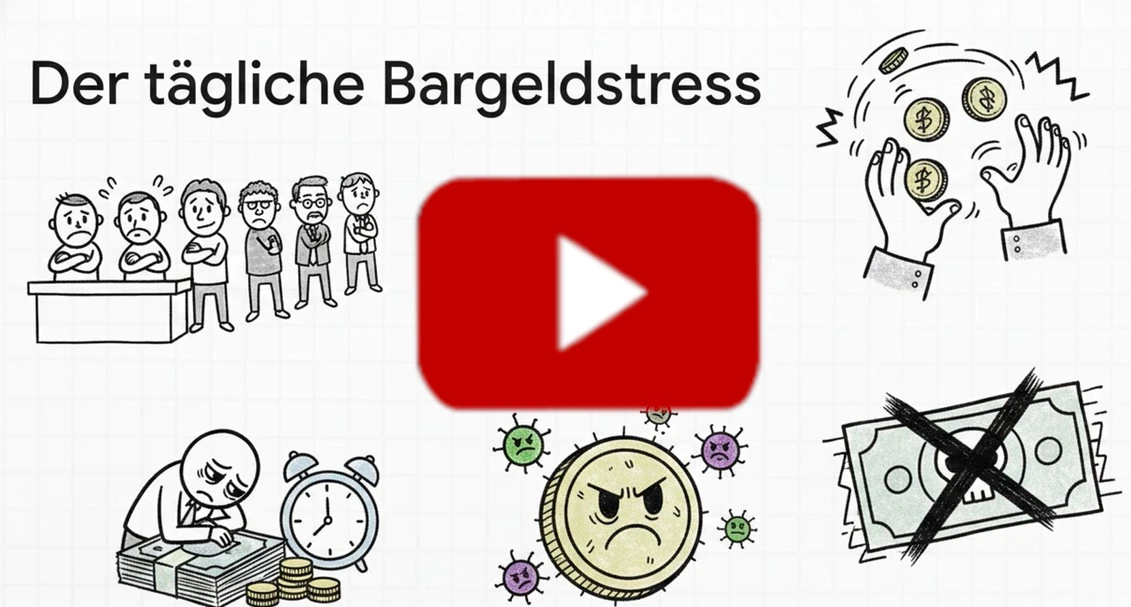 Cashlogy   Video Symbolbild mit Pfeil